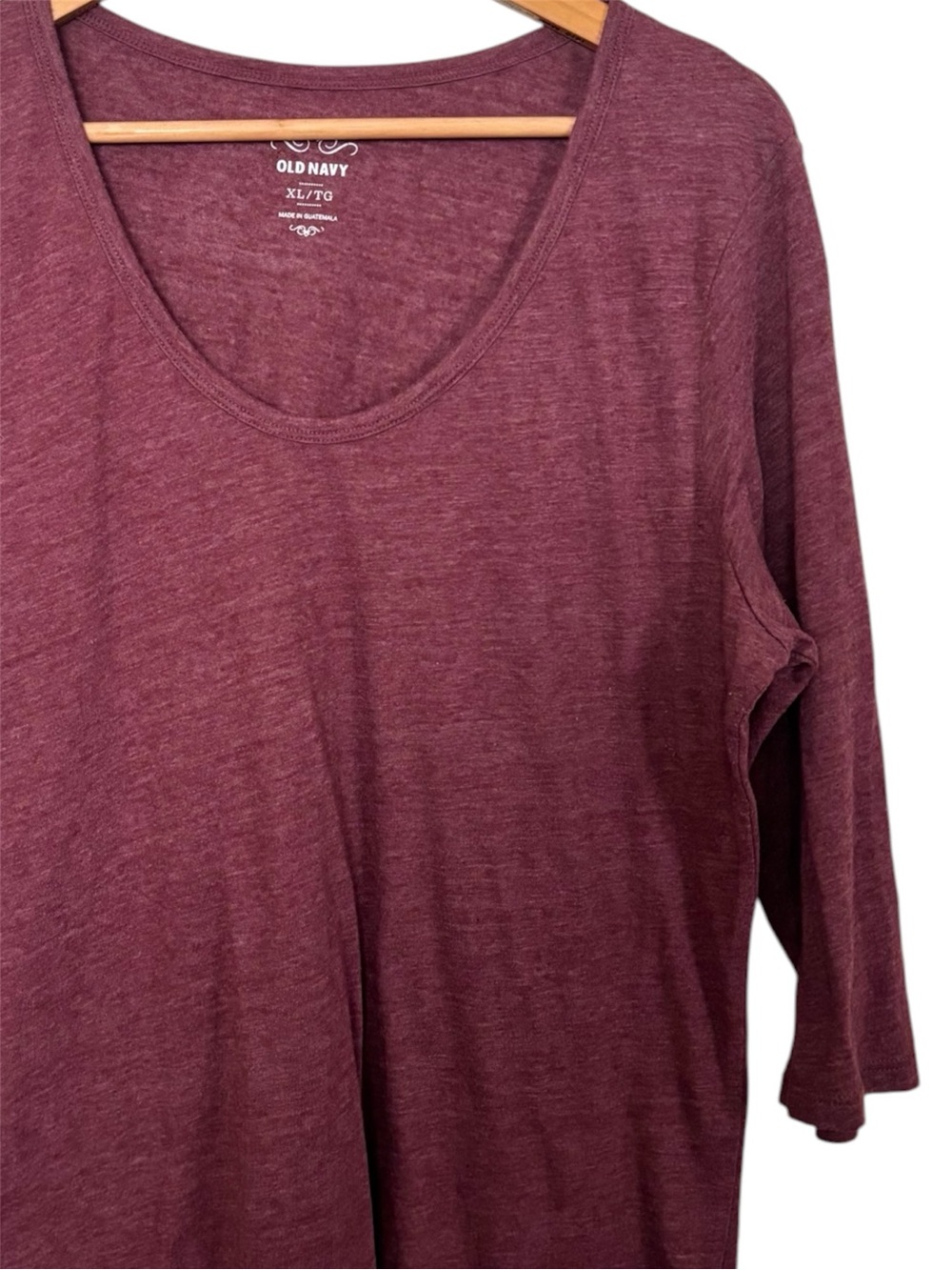 💥 Old Navy Rusty Rose Pink Elbow Sleeve Scoop Neck Top
